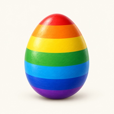 Rainbow Stripe Easter egg