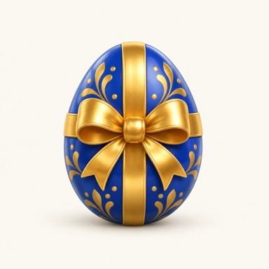 Golden Ribbon Easter egg